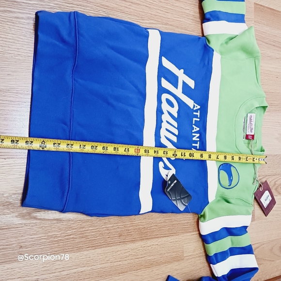 NwT Mitchell & NessAtlanta Hawks Hardwood Classics Head Coach Crew Small - Picture 3 of 10